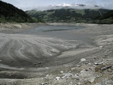 Speicher Durlassboden als Mondlandschaft