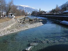 Bau einer Geschiebemessstelle der Isel in Lienz