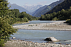 Die Isel in der Aufweitung Oberlienz