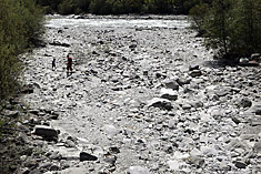 TIWAG-Wasserkraft: Die wasserlose Mündung des Kalserbaches