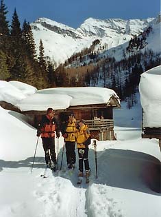 Schitourengeher Landeckalm/Landeggalm