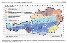 Verbreitung der Deutschen Tamariske in Österreich einst und jetzt