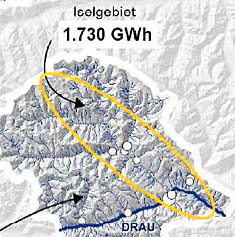 Wasserkraftausbaumöglichkeiten im Iselgebiet