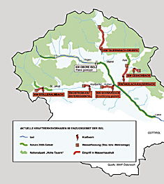 Kraftwerksprojekte im Einzugsgebiet der Isel